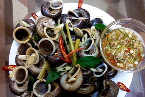 Le plat d’escargot de montagne à Ninh Binh