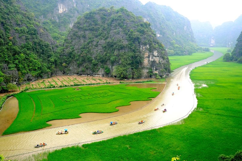 Tam Coc – Bich Dong lors de la saison de récolte du riz - Les magnifiques tableaux naturels