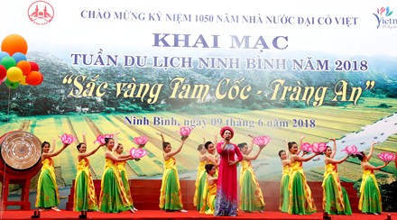 Khai mạc Tuần Du lịch Ninh Bình 2018 với chủ để “Sắc vàng Tam Cốc - Tràng An”