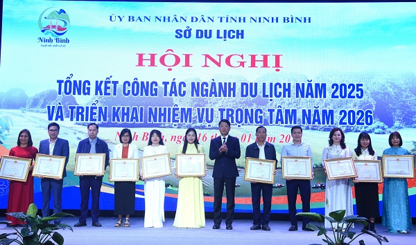 Sở Du lịch Ninh Bình tổng kết công tác du lịch năm 2025, triển khai nhiệm vụ năm 2026