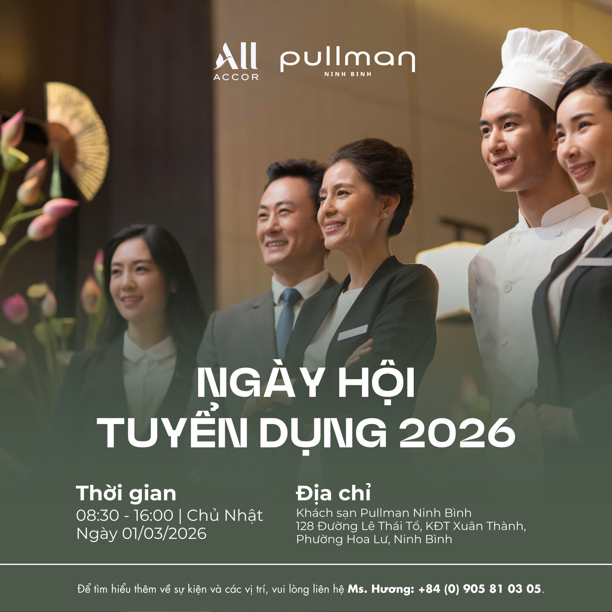 Ngày hội tuyển dụng tái khởi động - cơ hội nghề nghiệp chuẩn quốc tế tại Pullman Ninh Bình