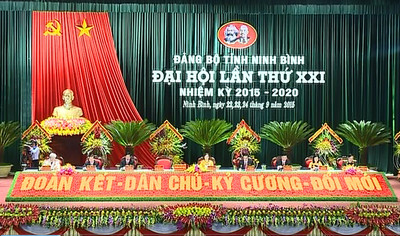 Khai mạc trọng thể Đại hội đại biểu Đảng bộ tỉnh Ninh Bình lần thứ XXI, nhiệm kỳ 2015 - 2020