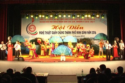 Khai mạc Hội diễn nghệ thuật quần chúng thành phố Ninh Bình năm 2016