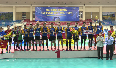 Kết thúc Giải bóng chuyền cúp Hoa Lư lần thứ IX năm 2016